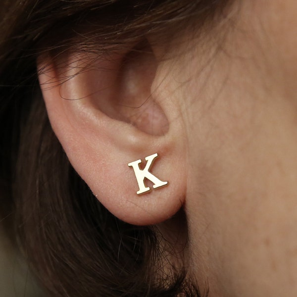 gift for girls ideas of personalized initial stud earrings
