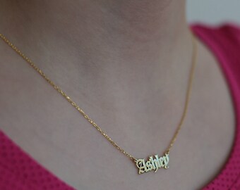 Name Necklace-gold Name Necklace - Etsy 