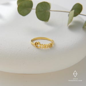14k Solid Gold Tiny Name Ring-Name Ring-Gold Jewelry Rings Bridesmaid Gift-Personalized Gift-Personalized Ring-Personalized-mothers day-JX11
