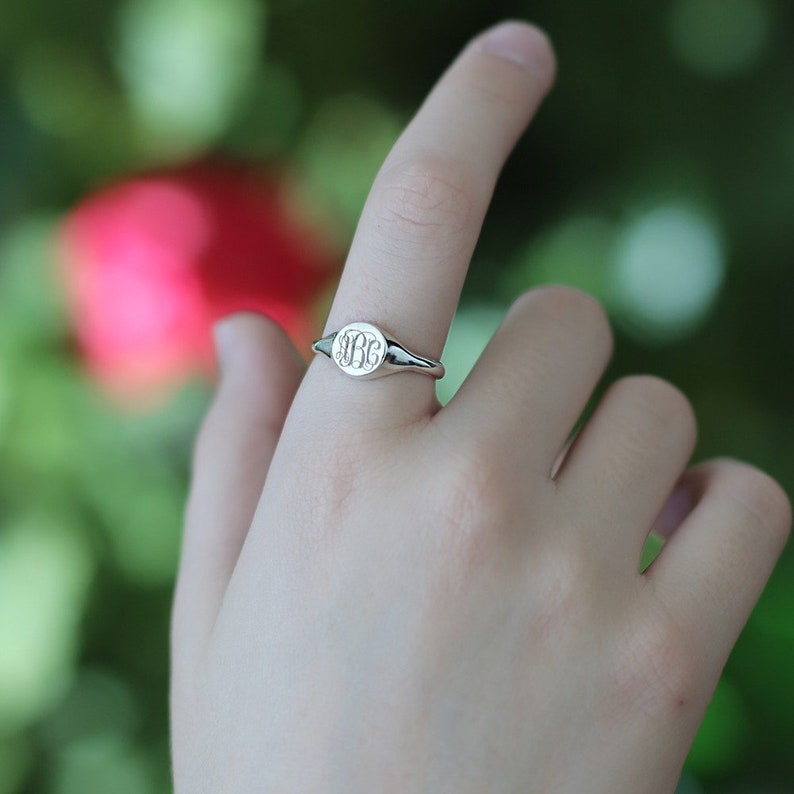 Sterling Silver Ringpersonalized Ringsmonogram Etsy Canada