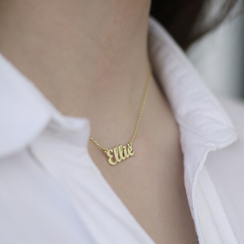 Personalized Name Necklace Sterling Silver Chain Necklace Etsy