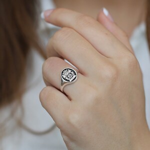 Sterling Silver Family Crest Ring-coat of Arms-custom Signet Ring ...