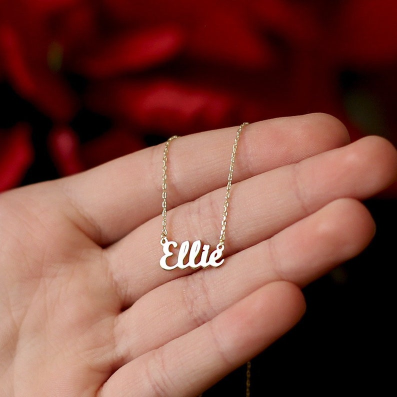 Personalized Name Necklace Sterling Silver Chain Necklace Etsy