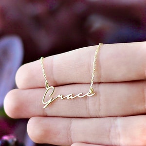 14k Gold Name Necklace-Personalized Necklace-Custom Necklace-Dainty Necklace-Personalized Gift-JX19