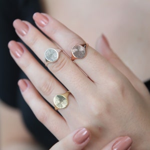 Sterling Silver Fingerprint Ring,Custom Fingerprint Jewelry,Personalized Ring,Memorial Ring,Gift For Her,JX21 image 10