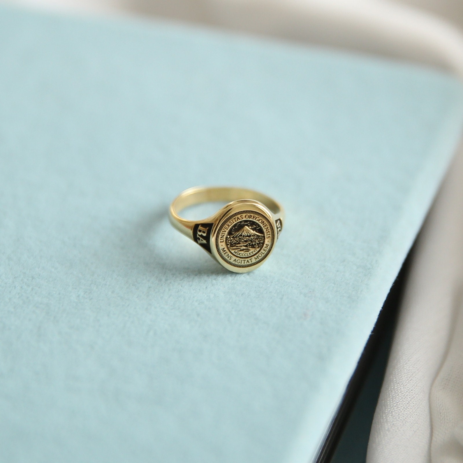 Silver College Class Ring,school Ring,signet Ring,graduation Ring