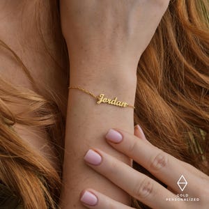 Dainty Custom Name Bracelet,Handmade Name Charm Jewelry,Delicate Stackable Bracelets,Gift for Mom,JX14