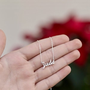 14k Gold Namenskette, zierliche Halskette, personalisierte Geschenke, personalisierte Halskette-Geschenk für Her-JX02 Bild 4