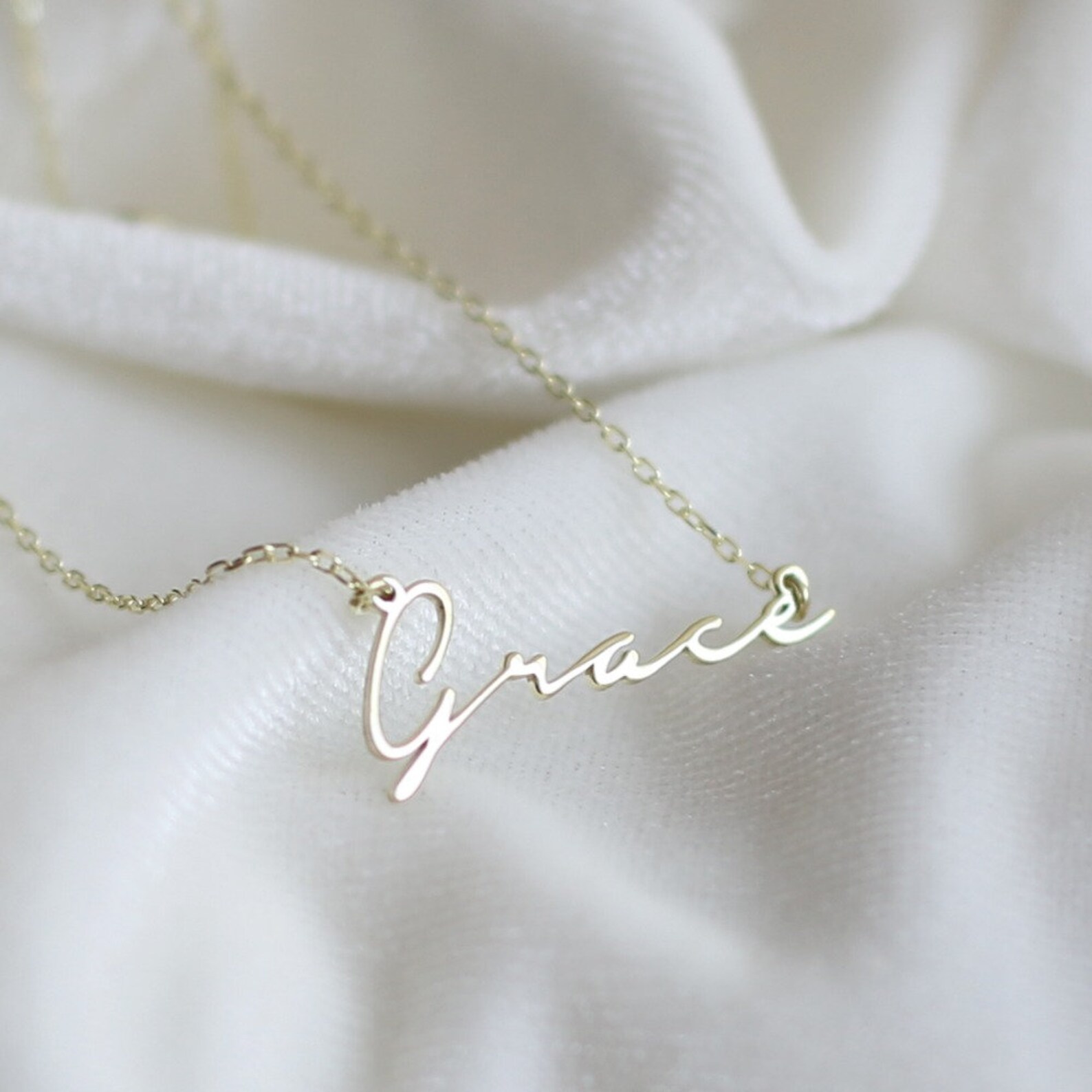 etsy gold name necklace