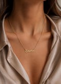 Personalized Script Name Necklace, Custom Dainty Necklace, Minimalist Jewelry, Birthday Gift for Her