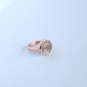 Sterling Silver Fingerprint Ring,Custom Fingerprint Jewelry,Personalized Ring,Memorial Ring,Gift For Her,JX21 image 9