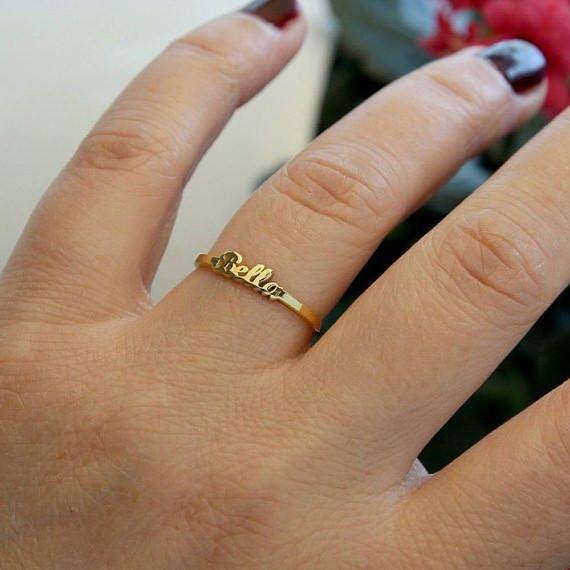 14k Gold Name Ring-gold Ring-bridesmaid 
