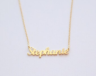 14k Solid Gold Name Necklace-customized 