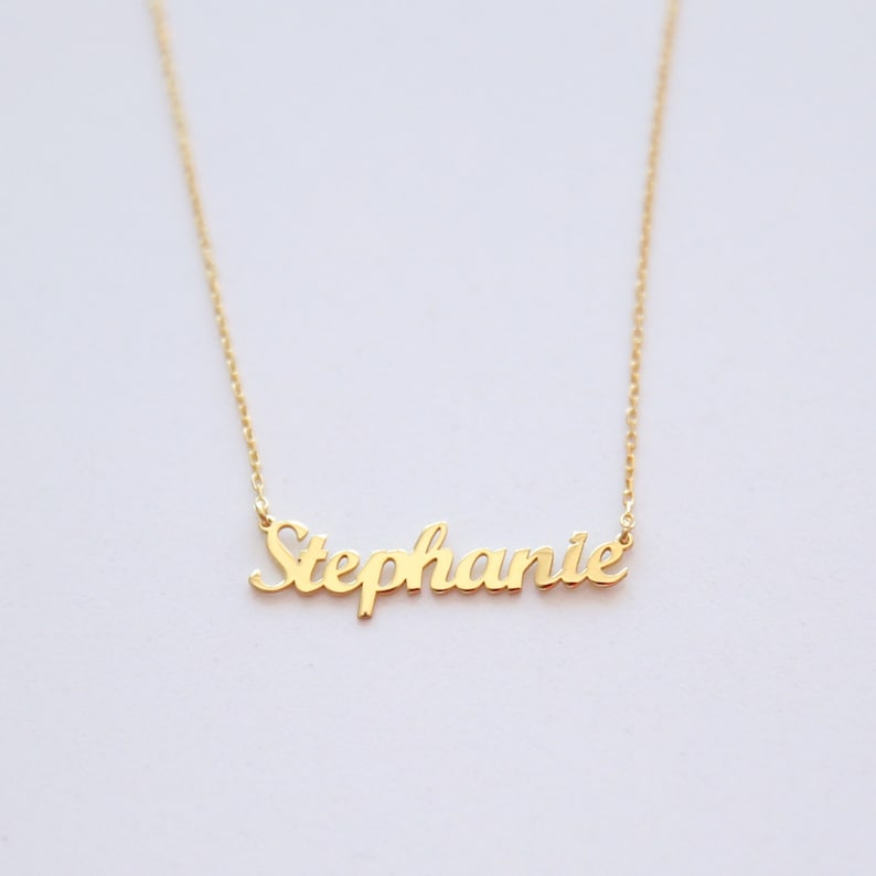 14k Solid Gold Name Necklace-Customized Necklace-Personalized Necklace-Personalized Jewelry-Birthday Gifts-Gift For Her-JX11 image 10