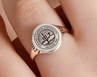 Custom College Class Ring,School Ring,Signet Ring,Graduation Ring,Personalized Ring,High School Class Ring,College Ring-JX21