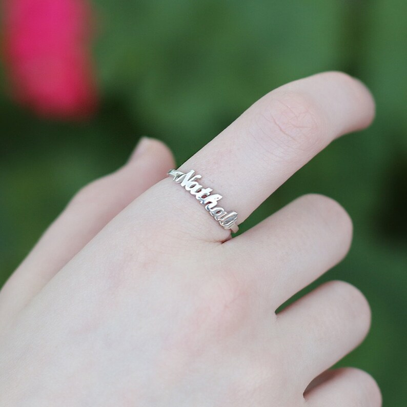 Name Ring-Personalized Ring-Gold Ring-Gold Name jewelry-Bridesmaid Personalized Gift-Rings-Personalized Gift-Initial Ring-JX08