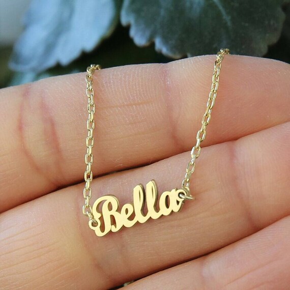 Name bracelets real gold sale