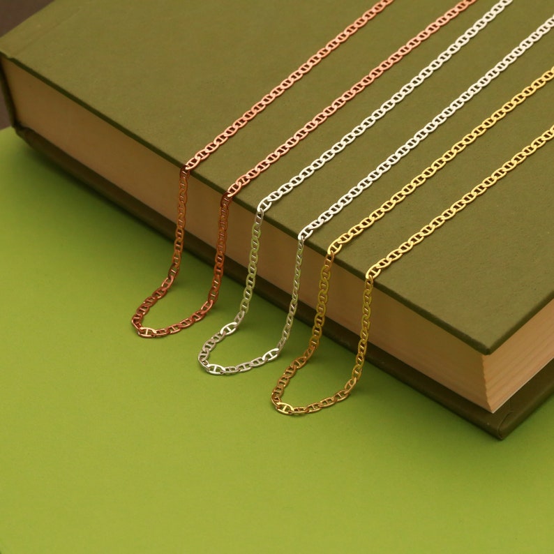 14K Gold Chain Necklace,Everyday Necklace,Layering Chain,Dainty Chain Necklace,Chain Necklace,JX103 image 2