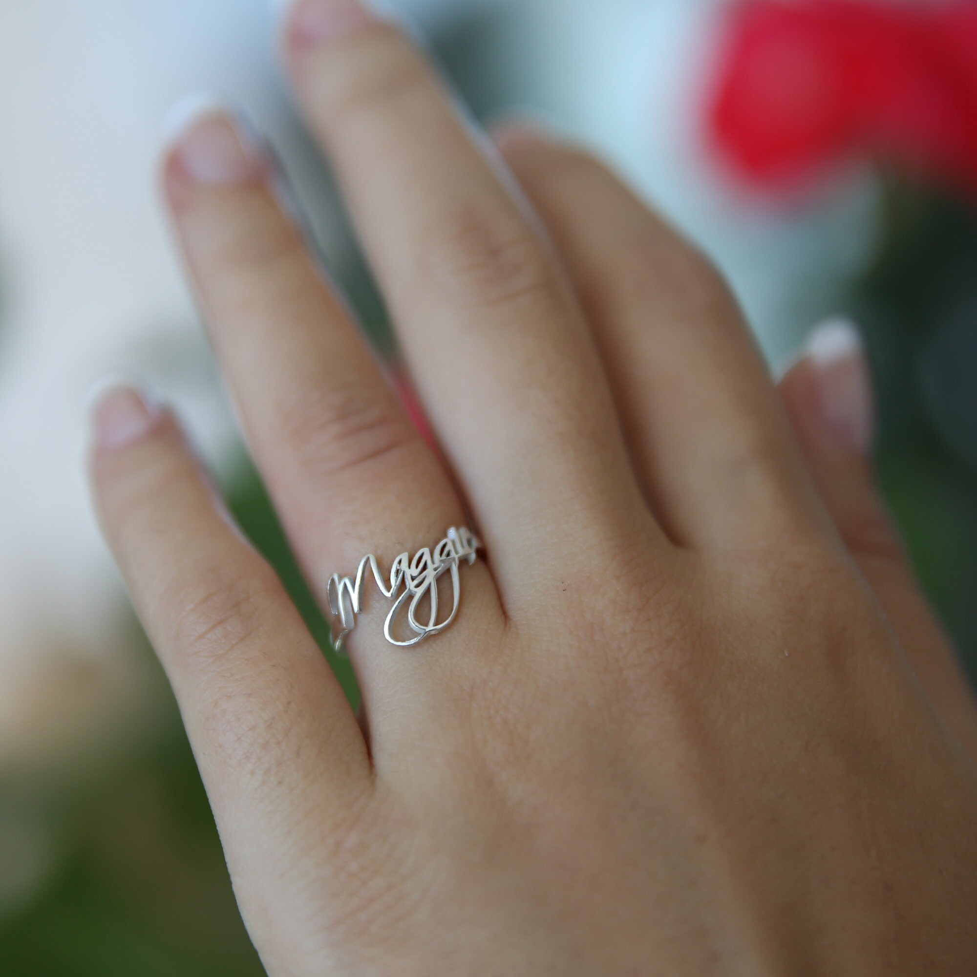Buy 14k Letter Chain Ring Personalized Dainty Link Initial Chain Ring 14k  Gold Simple Stackable Ring Perfect Valentine's Gift for Her Online in India  - Etsy
