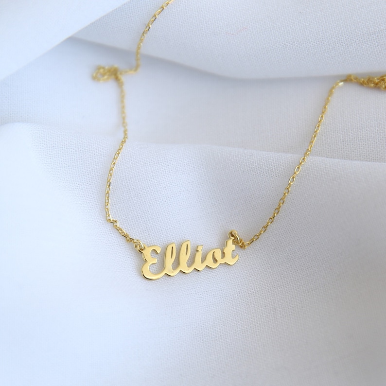 14k Solid Gold Name Necklace-Customized Necklace-Personalized Necklace-Personalized Jewelry-Birthday Gifts-Gift For Her-JX11 image 6
