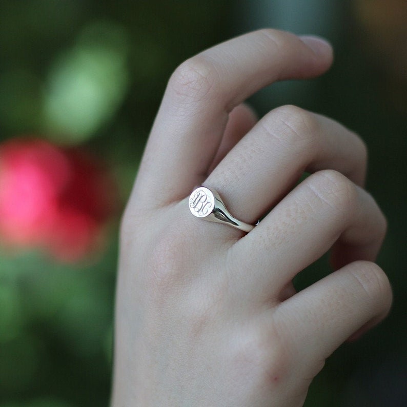 Sterling Silver Ringpersonalized Ringsmonogram Etsy