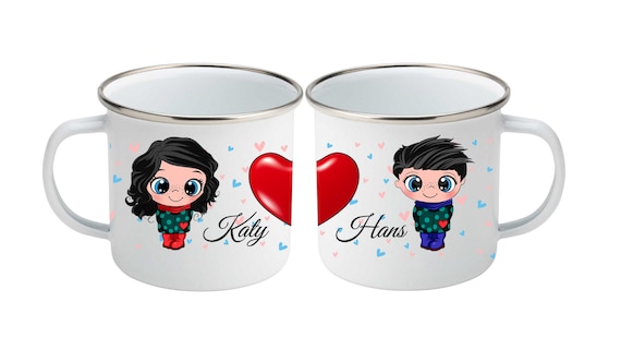 Personalized Valentine's Day mug| Personalized Couple Mug |Retro mug|