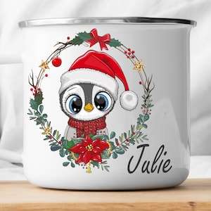 Personalized Christmas Penguin Mug|Personalized Kids Cup |Toddler cup|Kids Birthday Gift|Toddler first cup