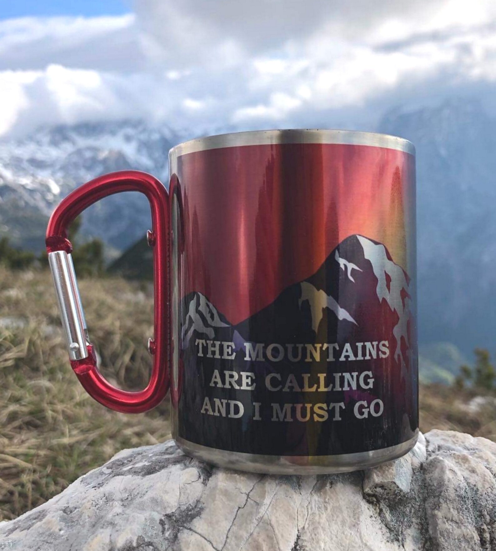 travel mug rock climbing