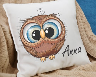 Personalized Cushion Owl|Personalized Kids Pillow |Toddler Pillow|Kids Birthday Gift|Toddler first Pillow