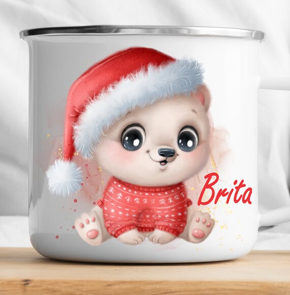 Personalized Christmas Puppy Mug|Personalized Kids Cup |Toddler cup|Kids Birthday Gift|Toddler first cup