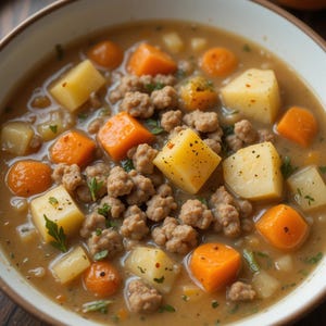Creamy Potato & Hamburger Soup Recipe PDF | Easy Crockpot Dinner | Hearty Family Meal | Instant Digital Download | Printable Slow Cooker