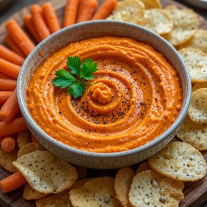 Creamy Carrot Dip Recipe PDF | Healthy Veggie Appetizer with Crudités | Easy Party Snack | Instant Digital Download | Printable Recipe