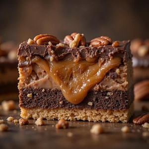 Ricetta PDF per barrette di brownie al cioccolato e noci pecan / Dessert gourmet fondente / Dolcetto facile da cuocere / Download digitale istantaneo / Scheda ricetta stampabile