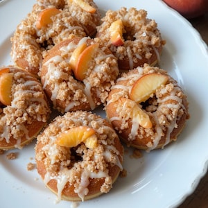 Peach Cobbler Cheesecake Donuts Recipe PDF | Classic Southern-Inspired Treat | Easy Party Dessert | Instant Download | Printable Recipe