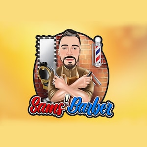 Dessin animé personnalisé à partir d'un logo photo, création de logo, logo personnalisé, logo portrait personnalisé, logo de dessin animé personnalisé, création de logo personnalisé, logo caricature personnalisé