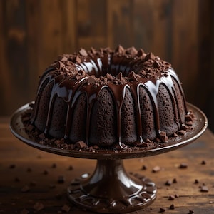 BEST RECIPE For Chocolate Sour Cream Pound Cake | Instant PDF Download | Moist & Rich Cake Recipe | Easy Printable Dessert | Digital Baking