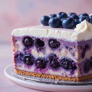Best Blueberry No-Bake Cake Recipe | Easy Fruity Dessert | Summer Treat | Instant Digital PDF Download