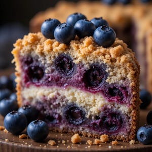 Blaubeer-Sahne-Käse-Kaffee-Kuchen Rezept PDF | Perfekt für Brunch, Duschen, Urlaub | Sofortdownload | Ausdruckbare Frühstückskuchen