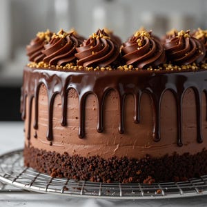 Best Recipe for Glossy Hazelnut Chocolate Cake | Instant PDF Download | Rich & Elegant Chocolate Cake | Gourmet Chocolate Cakes Collection