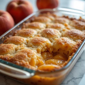 BEST Southern Peach Cobbler Recipe PDF | Instant Download | Easy Classic Dessert with Fresh or Canned Peaches | Printable Baking Guide
