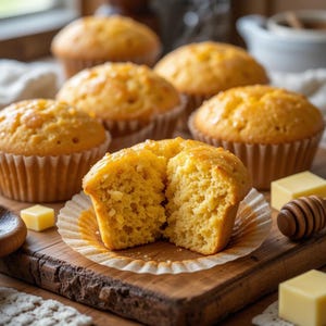 Honey Cornbread Muffins Recipe | Sweet & Moist Southern Side | Easy Homemade Bread | Instant Digital PDF Download
