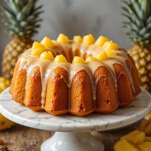 LA MEJOR RECETA de Bizcocho de Piña / Descarga instantánea en PDF / Postre tropical húmedo / Receta fácil de bizcocho casero / El favorito de la familia