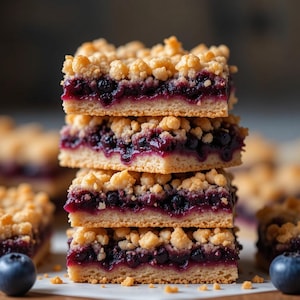 Blueberry Crumb Bars Recipe: Easy Fruit Dessert (Instant Download)