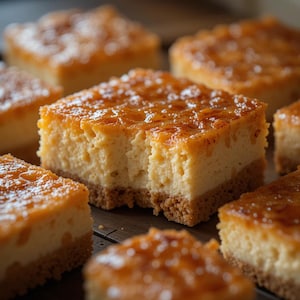 Crème Brûlée Käsekuchen Riegel Rezept PDF | Einfaches Familiendessert | Von Mama genehmigte Leckerei | Sofortdownload | Druckbare Rezeptkarte