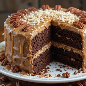 BEST RECIPE for Homemade German Chocolate Cake | Instant PDF Download | Rich Chocolate Cake with Coconut-Pecan Frosting | Classic Family