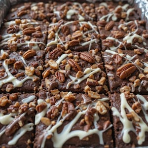 Double Drizzle Nut Brownies Recipe PDF | Fudgy Chocolate Dessert with Nuts | Easy Bake Treat | Instant Digital Download | Printable Recipe