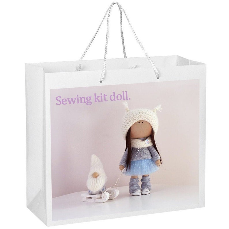 Sewing kit doll Craft My First Sewing Kit Pattern Textile doll Fabric doll Fashion Doll DIY Set for creativity tilda a set of tissues