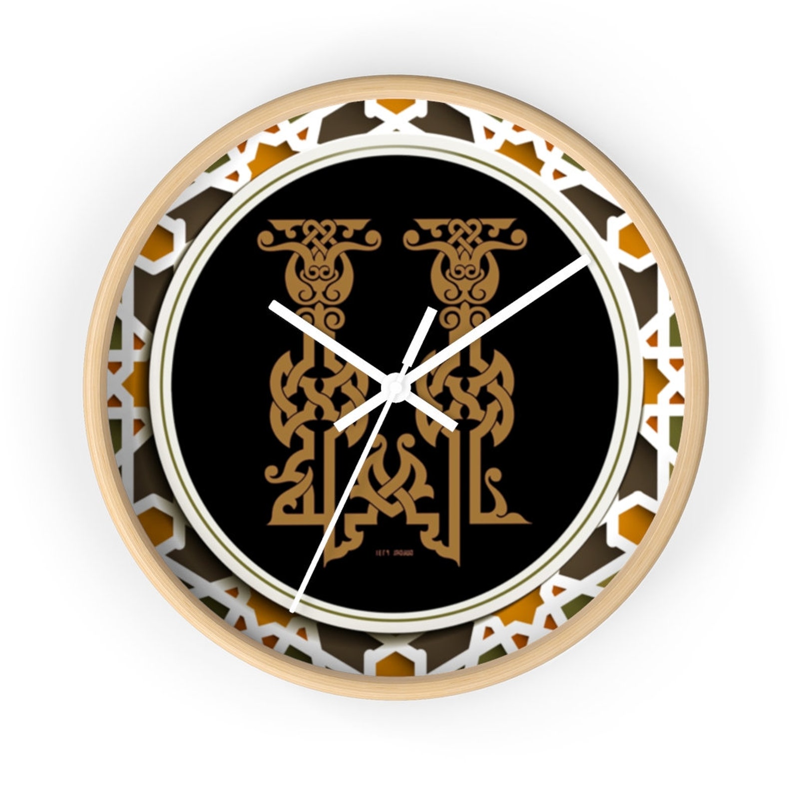 Islamic Wall Clock Calligraphy Wall Clock Arabic Calligraphy | Etsy