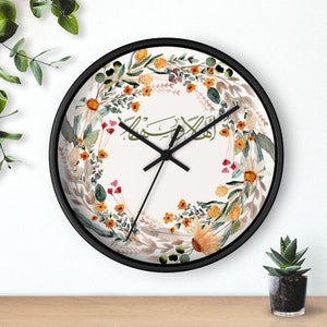 Ahlan wa Sahlan wall clock, calligraphy wall clock, Arabic calligraphy wall clock, Arabic wall clock. 10x10 inches