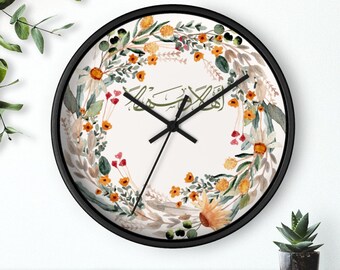 Ahlan wa Sahlan wall clock, calligraphy wall clock, Arabic calligraphy wall clock, Arabic wall clock. 10x10 inches